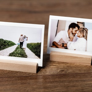 Wooden card holder, 2 pcs, beech, polaroid, photo stand, gift, photo bar, photo gift, card stand, photo holder, personalized