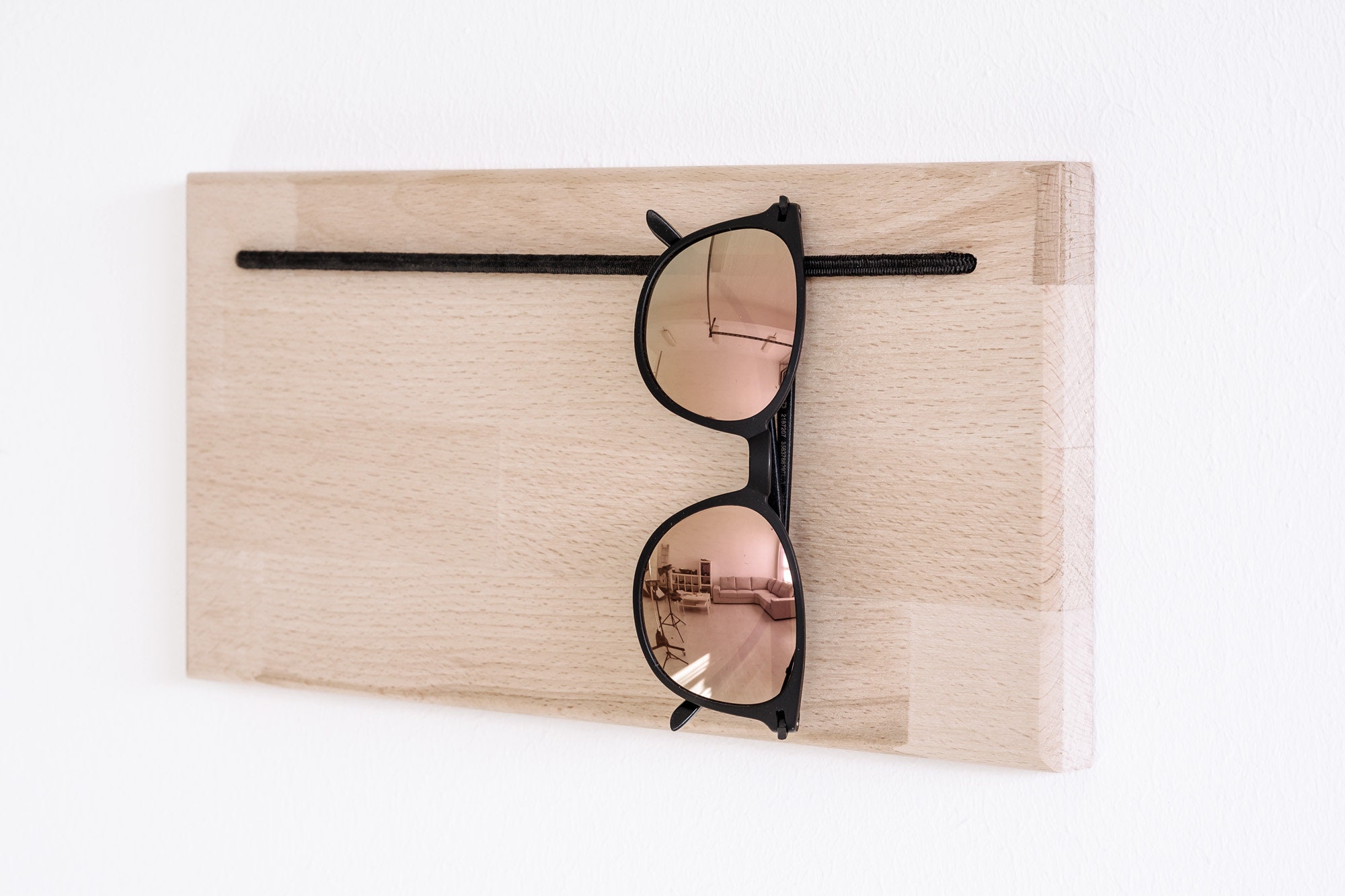 Brillenhalter aus Holz, 30cm Länge, Eiche, Buche, Sonnenbrille, Halter,  Ständer, Brillenständer, Sonnenbrillenhalter, Gravur, personalisiert -  .de