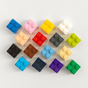 Magnete aus Klemmbausteinen, 10 Stk., Bausteine, Magnete, Kühlschrankmagnete, bunt, Farbig, Kinderzimmer, Küche, Bilder aufhängen