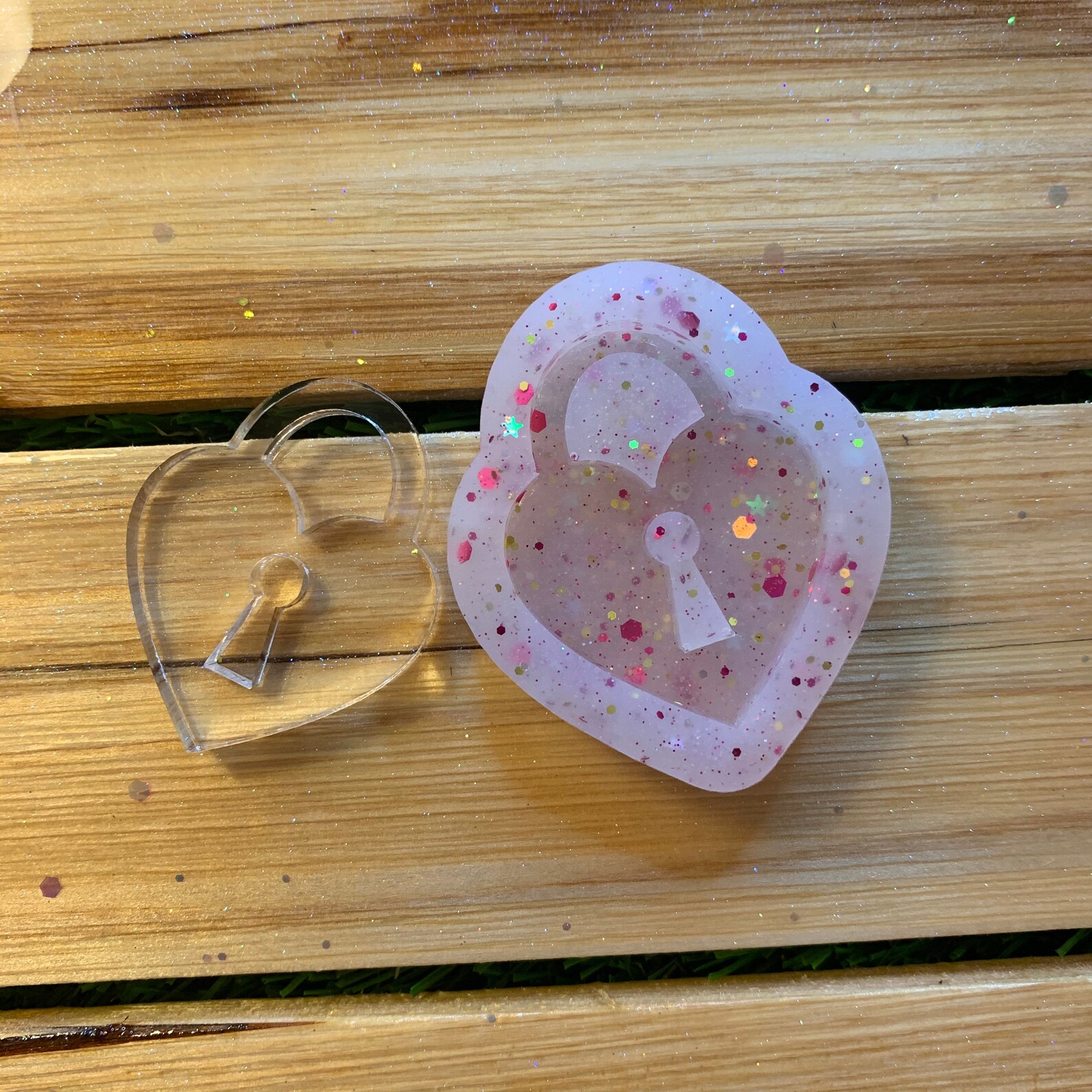 Love Lock Keychain Mold Resin Mold Epoxy Resin Molds Etsy