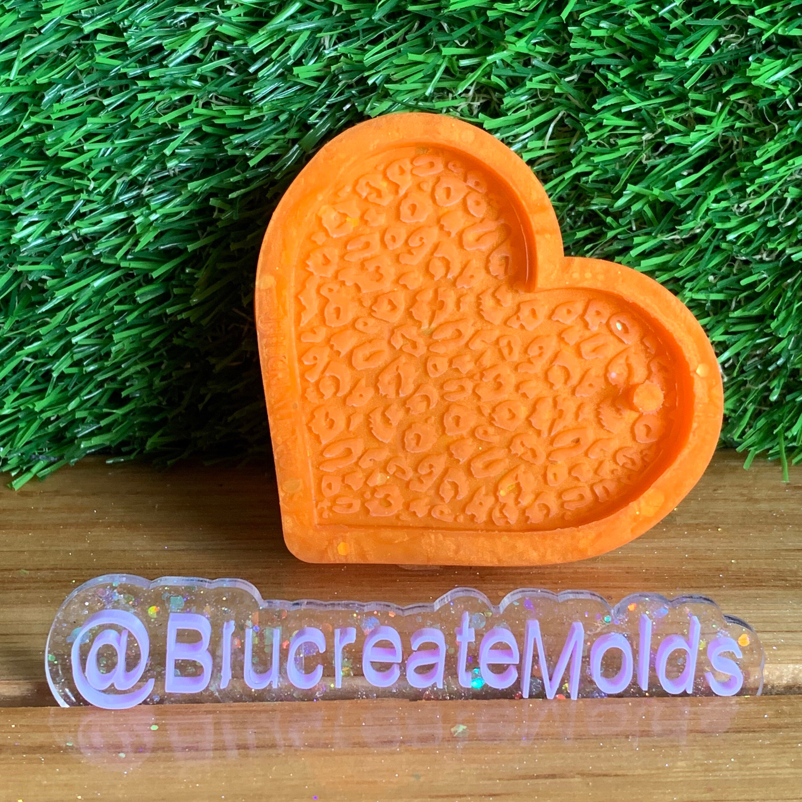 Leopard heart keychain mold - Resin mold- epoxy resin molds