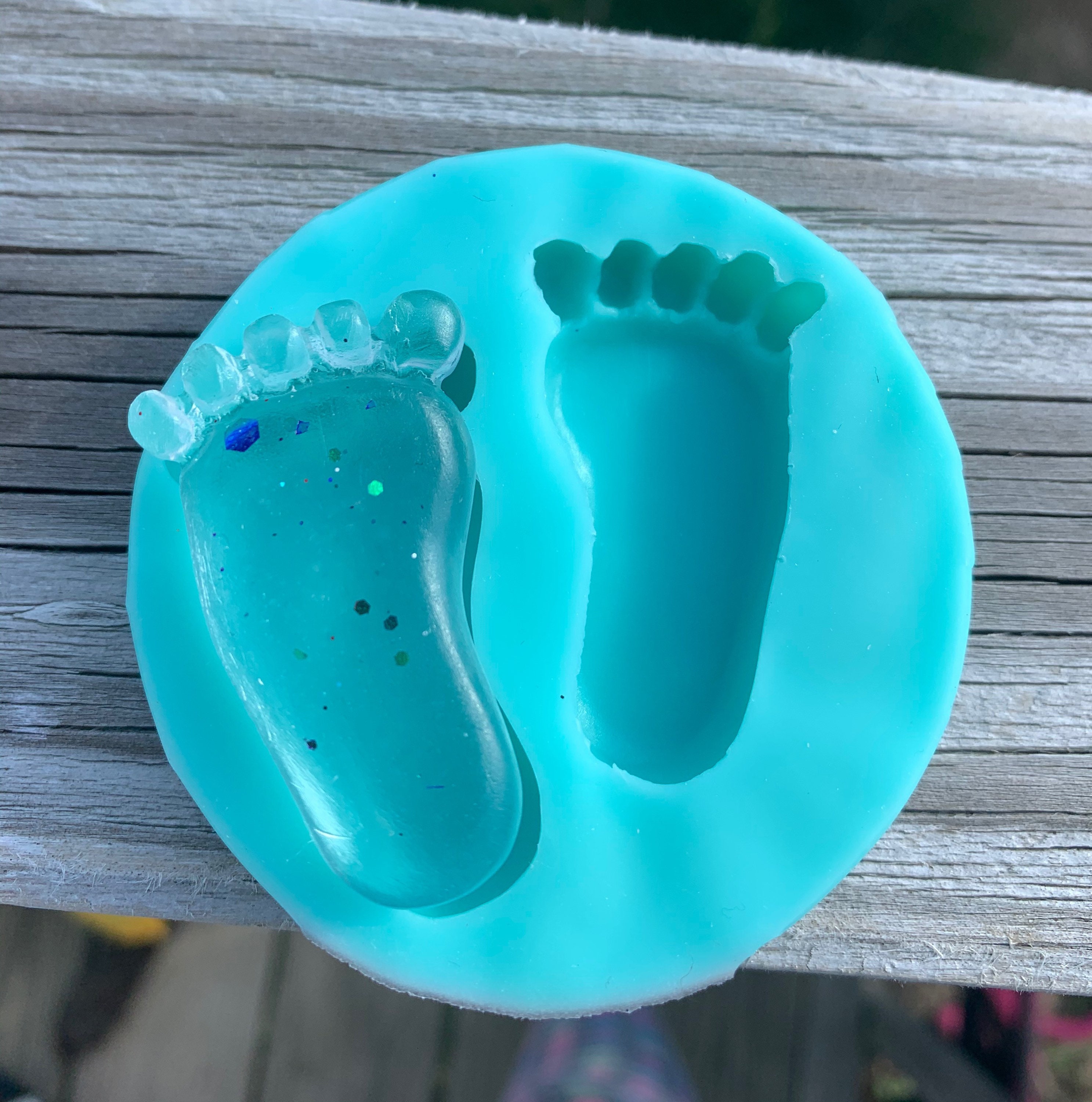 Baby feet keychain mold Resin mold epoxy resin molds Etsy