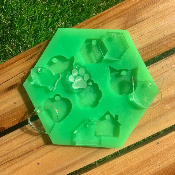 Dog tag keychain mold Resin mold epoxy resin molds Etsy