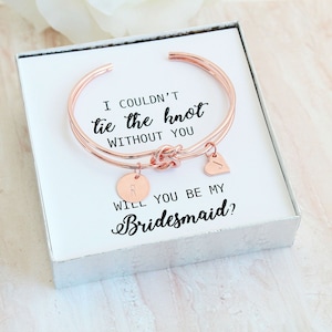 Bridesmaid proposal,Bridesmaid Gifts,Personalized wedding gift for bridal party, Maid of honor proposal, I Couldn&#39;t Tie the Knot Without You