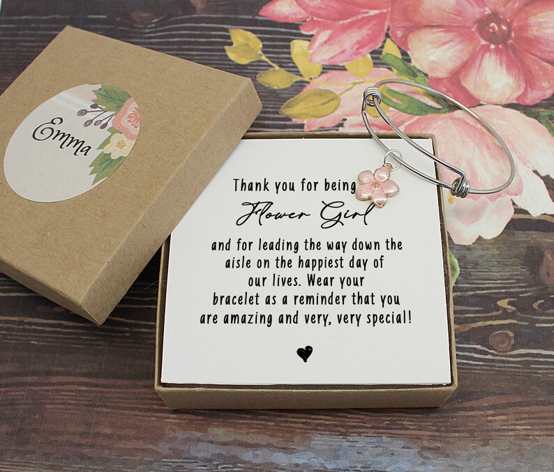 Flower Girl Proposal Bracelet Thank You for Being My Flower Etsy