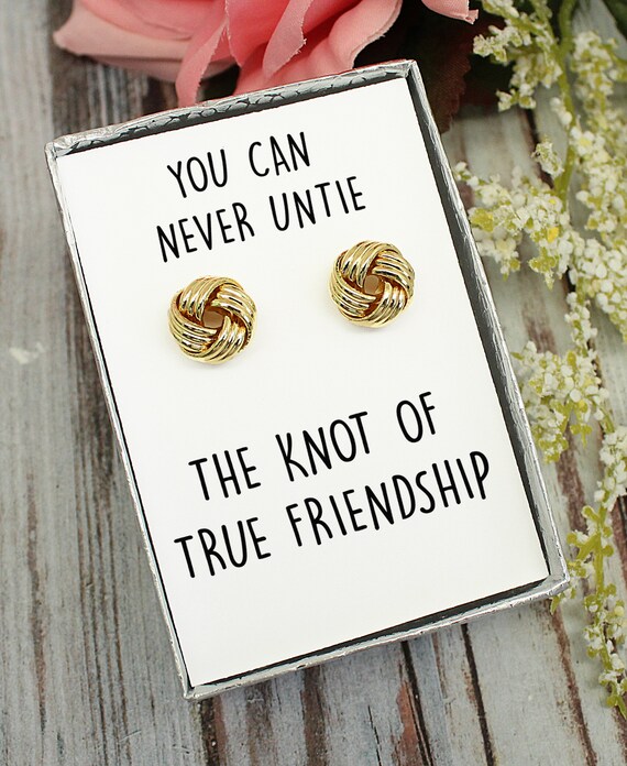 The Knot Little Knot Of Friendship Earrings Friendship Knot Post