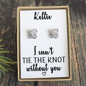 Bridesmaid Proposal, Personalized bridesmaid gift, I Can&#39;t Tie the Knot Without You, Maid of Honor Proposal Personalized Invitation Card