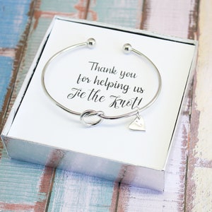 Bridesmaid proposal, Personalized bridesmaid gift box, Thank you for helping us tie the knot message card, Maid of honor proposal bracelet