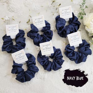 Bridesmaid Gift Hair Scrunchies Personalized Bridesmaid Hair Tie Bachelorette Party Hair Tie Large Scrunchies Soft Satin Bridesmaid Proposal