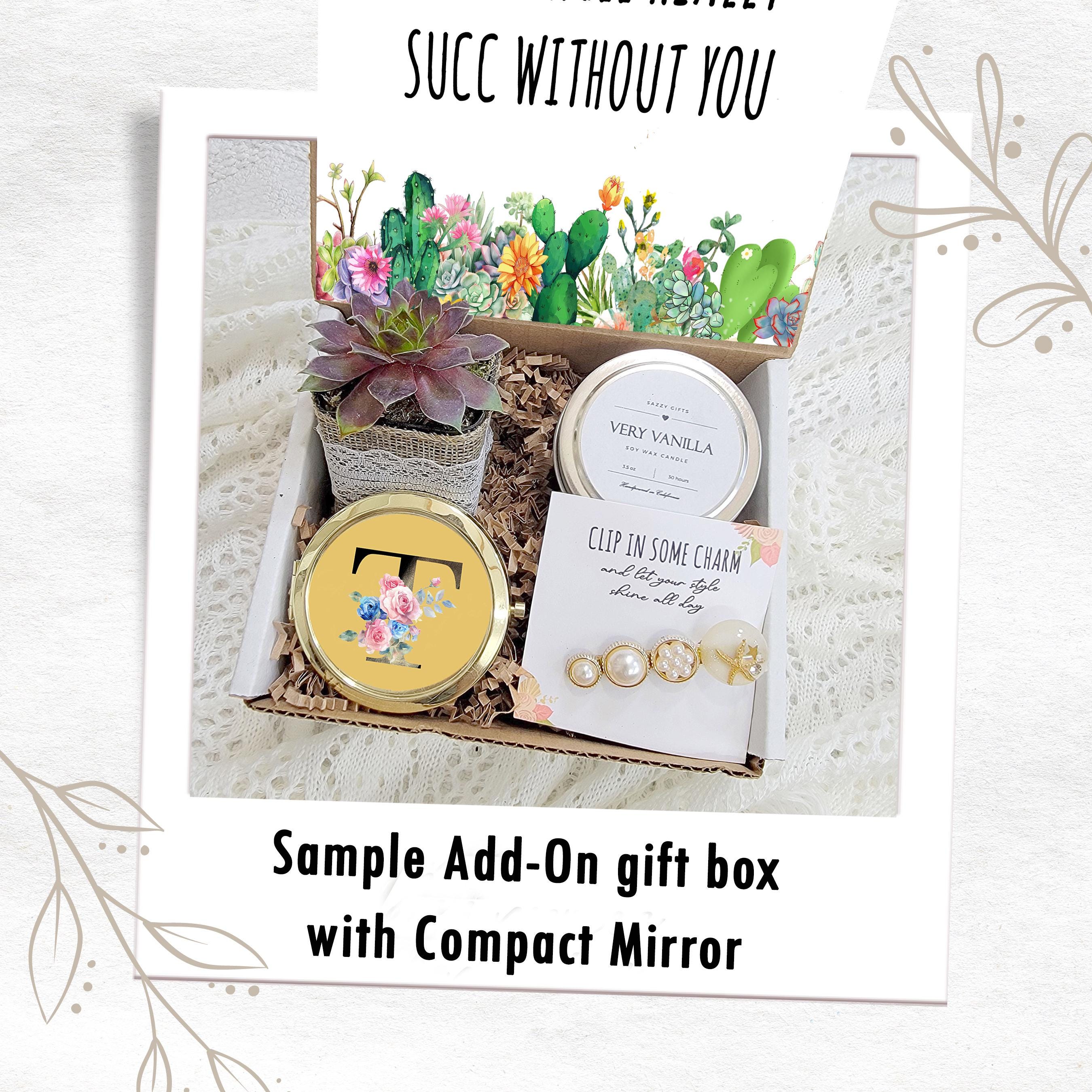 Coworker Farewell Gift Box: Succulent, Soy Candle & Pearl Hair Clip - Etsy