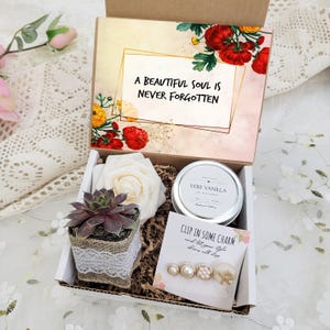 Sympathy Succulent Gift Box A Beautiful Soul is Never Forgotten Loss of Mom Gift Sorry For Your Loss Condolences Grief Memorial Comfort Box