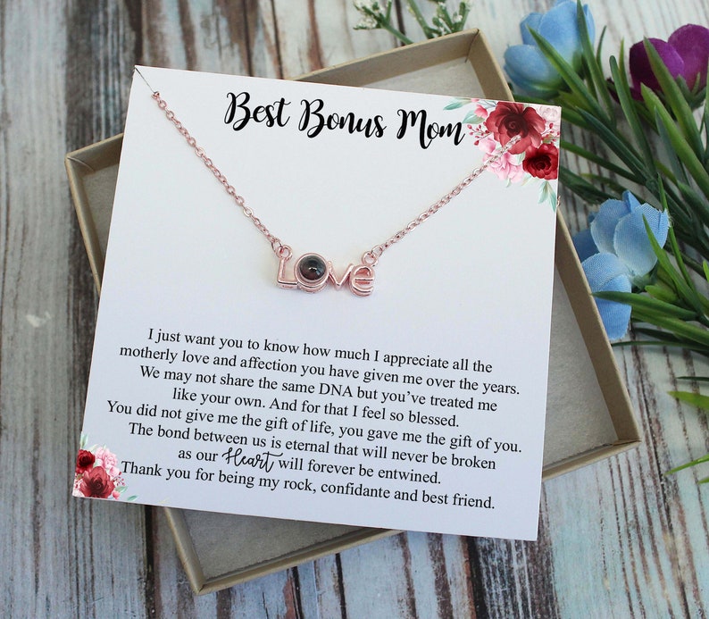Bonus Mom Gift for Step Mother Best Bonus Mom Necklace Gift Etsy