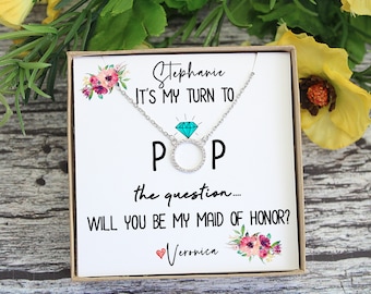Bridesmaid proposal,Bridesmaid gifts personalized,Bridesmaid proposal box,I can't tie the knot without you,Will you be my maid of honor