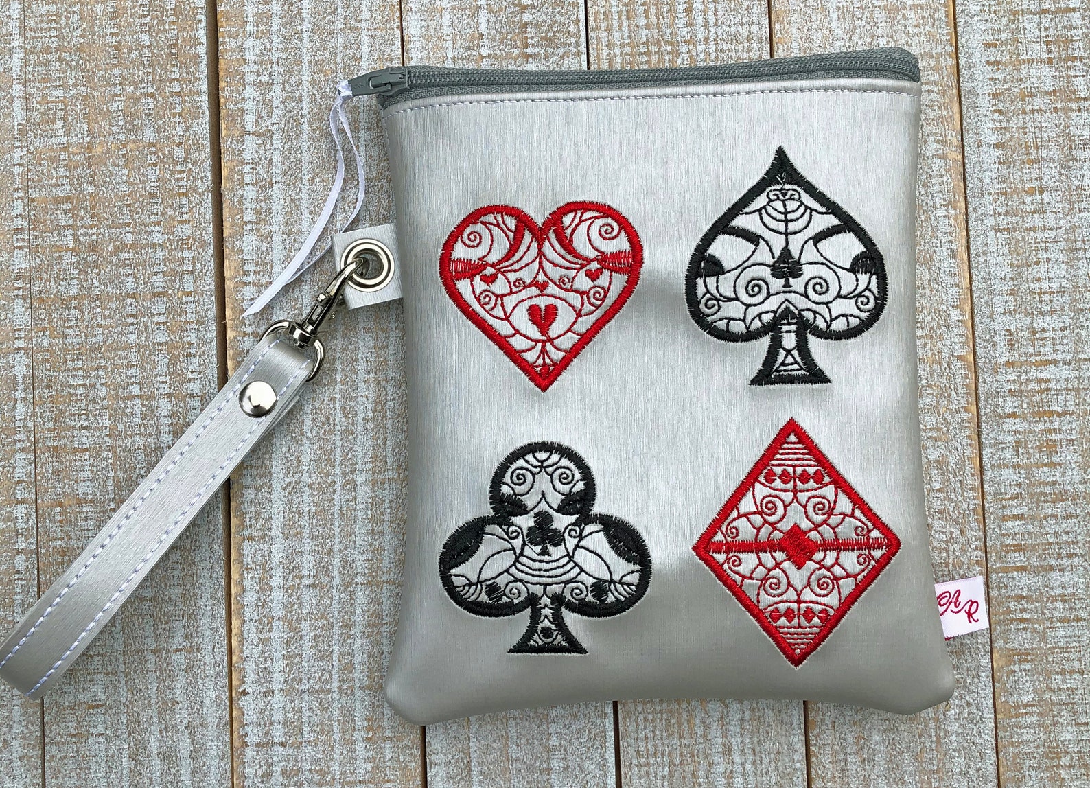 3 deck Playing Card Pouch vinyl with full lining and strap Etsy