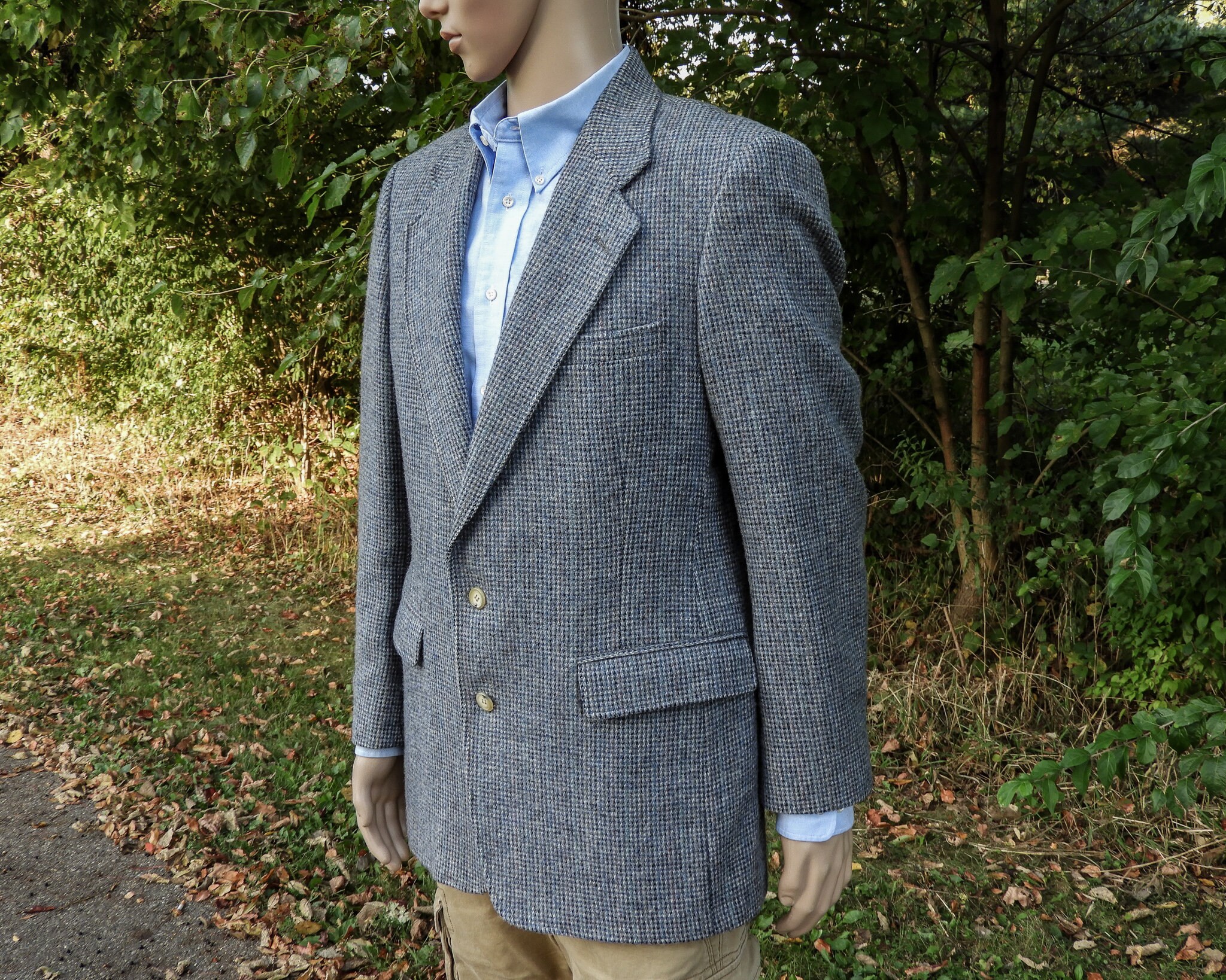 Gray Tweed Preppy Vintage Gray Tweed Sport Coat Mens 44R Formal Wool Blazer Gray Sport Coat Gray Wool,90s Sport Coat Tweed Sport Coat