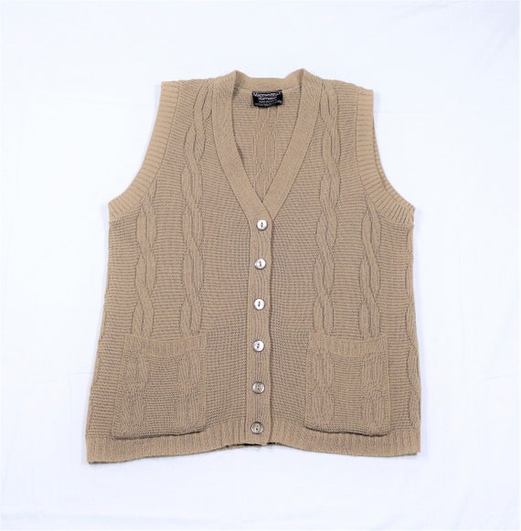 tan sweater vest womens