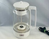 1970s Vintage Dazey Perk Up Electric Glass 10 Cup Percolator Coffee Maker