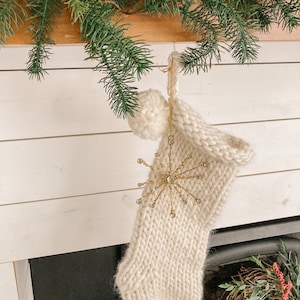 MADE TO ORDER | hand knit stocking | Santa stockings | Santa socks | Christmas stocking | Christmas decor | hand knit Christmas stocking