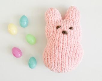 Small Peep stuffie | peep plushie | bunny plushie | Easter bunny | Easter stuffie | knit stuffie | stuffed bunny