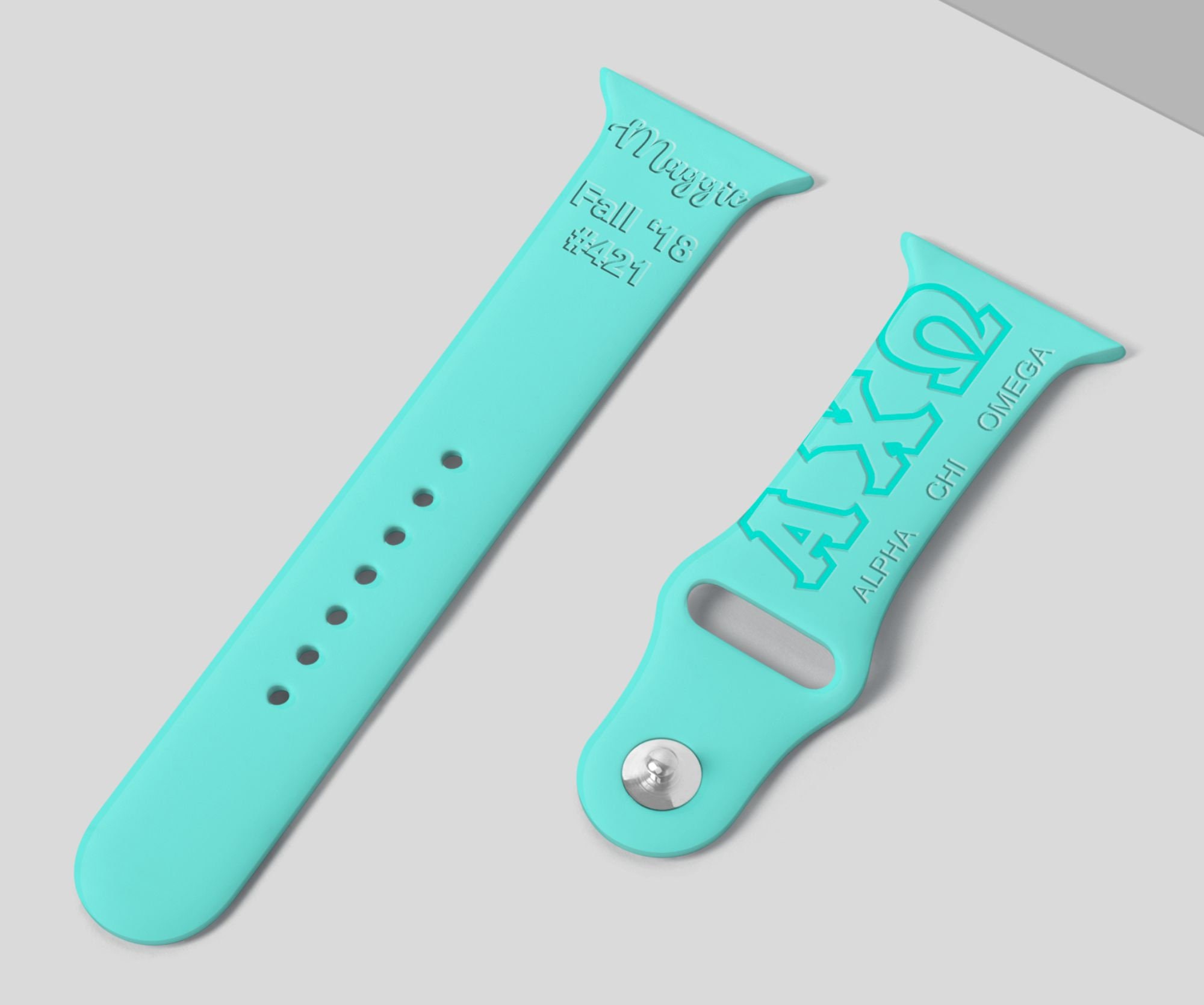 Alpha Chi Omega Silicon Watchband/ Sorority Watchband/ Big