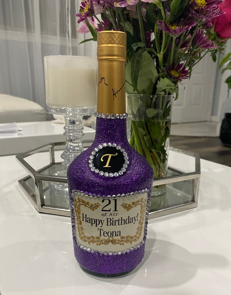  personalized hennessy bottle etsy