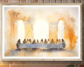The Last Supper Print: Jesus Christ, Bible Verse Art (Digital Download)