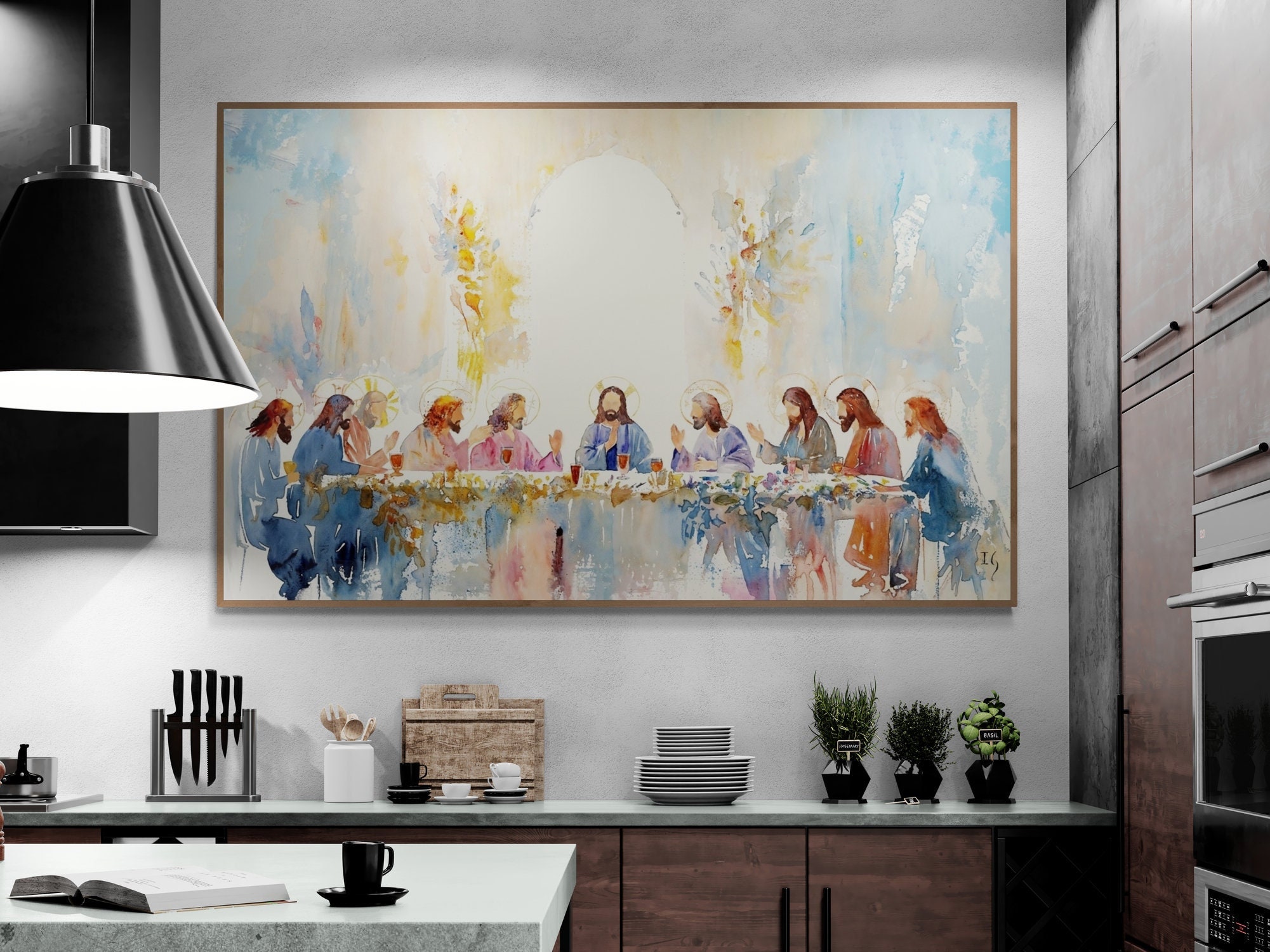 Last Supper Modern Christian Art Print: Home Decor (Digital Download)