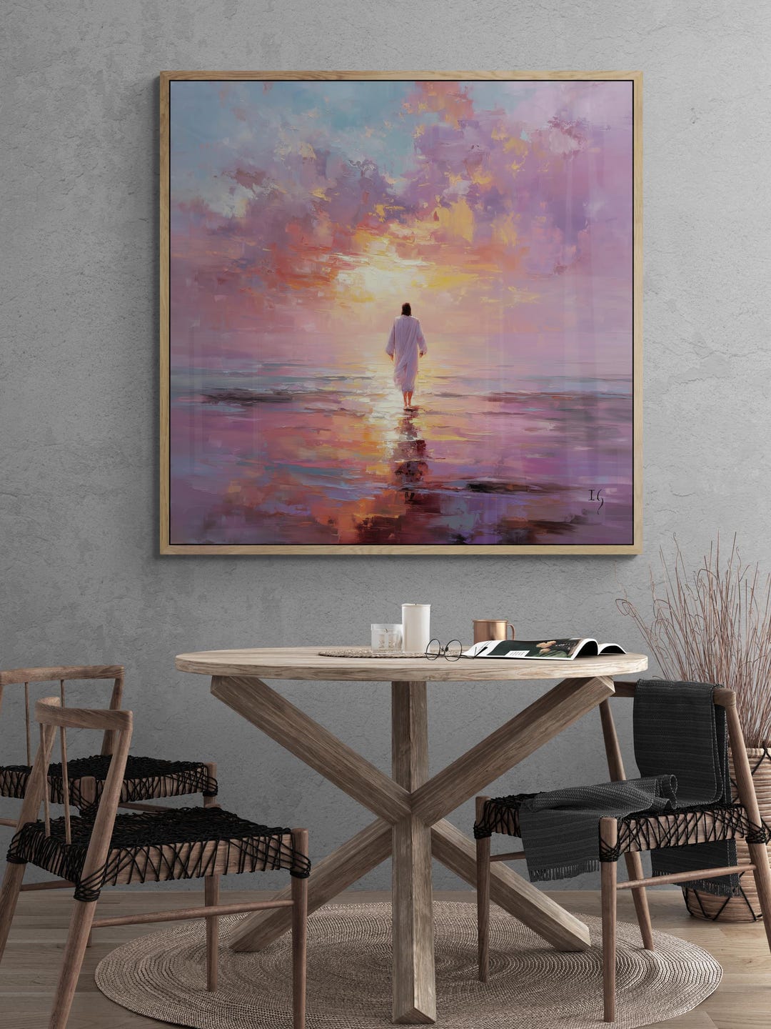 Jesus Walking on Water Print: Christian Wall Art, Religious Home Decor ...