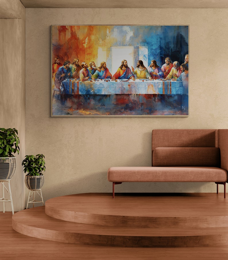 Exclusive, the Last Supper Wall Art, Digital Print, Home Decor, Jesus