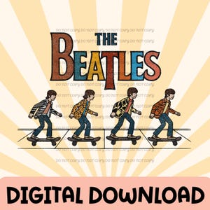 Banda PNG | Download Digital. sublimação, vibrações png, png retrô, png vintage, Beatles png, png xadrez, png moderno, png dos anos 70