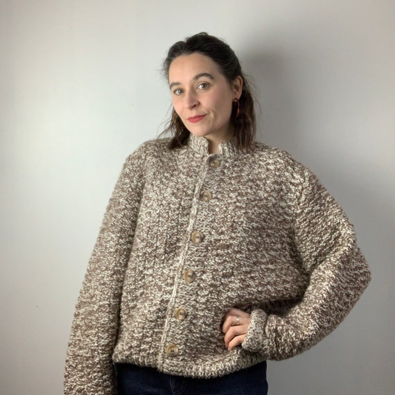 Vintage Oversized Chunky Knit Cardigan