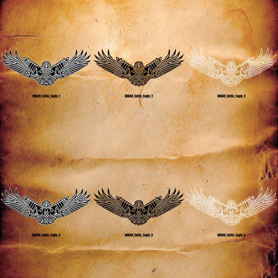 Feminine celtic Eagle with wings spread upwards tattoo idea | TattoosAI