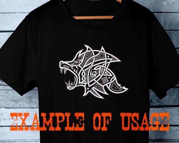 Fenrir Norse Wolf Viking Logo Svg Eps Png Jpeg Vector Etsy