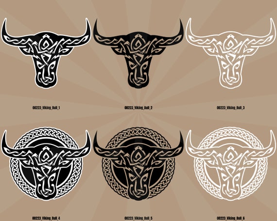 Norse Viking Bull Celtic Spirit Tattoo Art Logo .svg .png - Etsy Norse Viking Bull Celtic Spirit Tattoo Art Logo .svg .png - Etsy