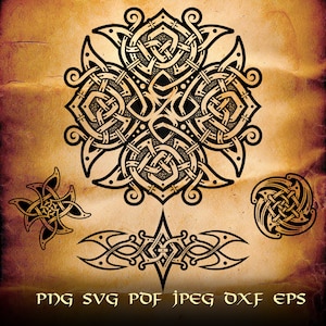 Ornate Celtic Heritage Decorations .svg .png Vector Artwork - for digital and printing projects T-Shirts, Coffee Mugs, Posters, Stickers