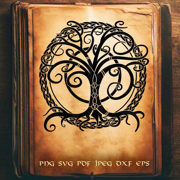 Celtic Tree of Infinity Yggdrasil Viking Art .svg .png Vector Artwork - digital printing projects T-Shirts, Coffee Mugs, Posters, Stickers