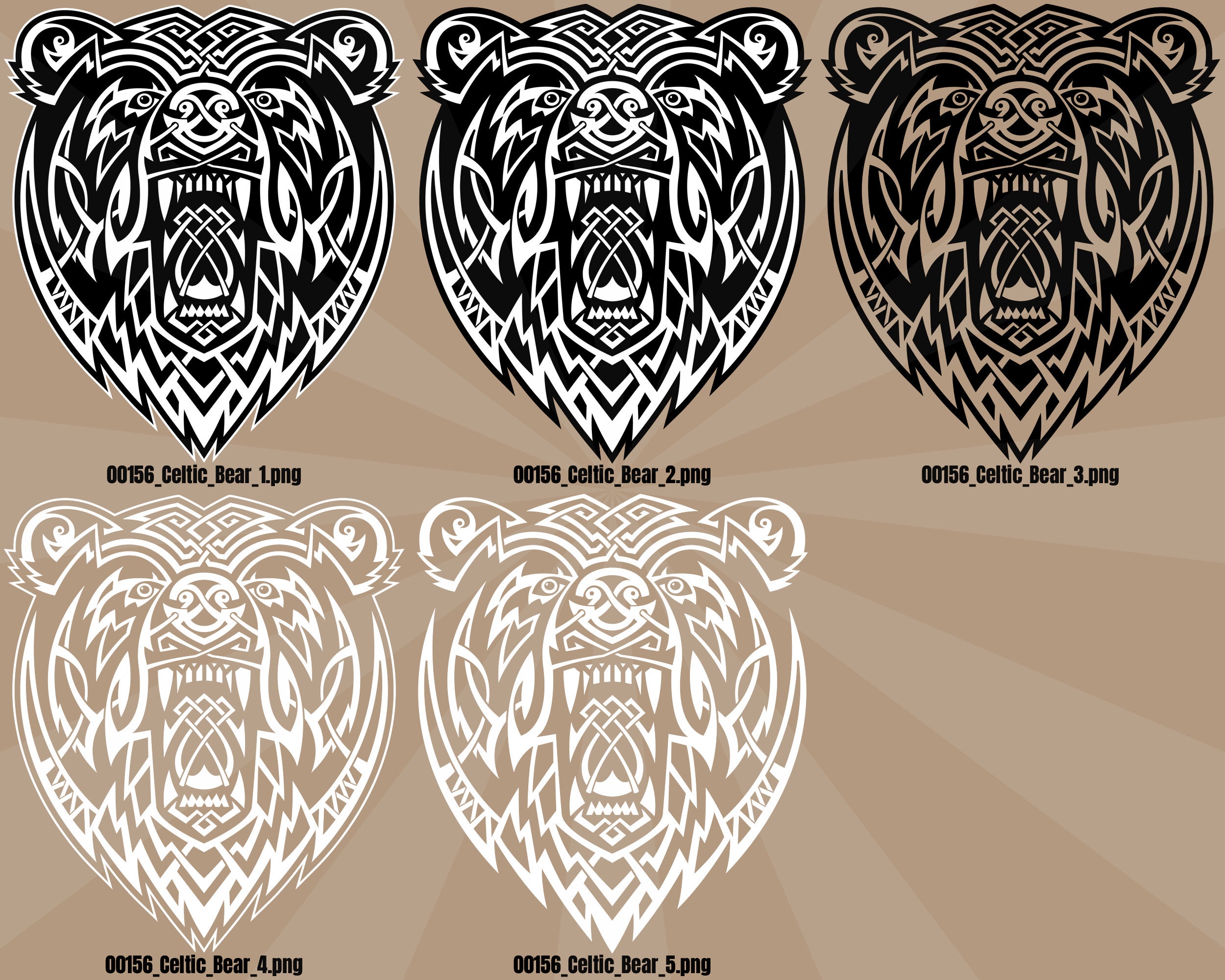 Celtic Bear Viking Art Tattoo and Logo .svg .png Vector for - Etsy Singapore