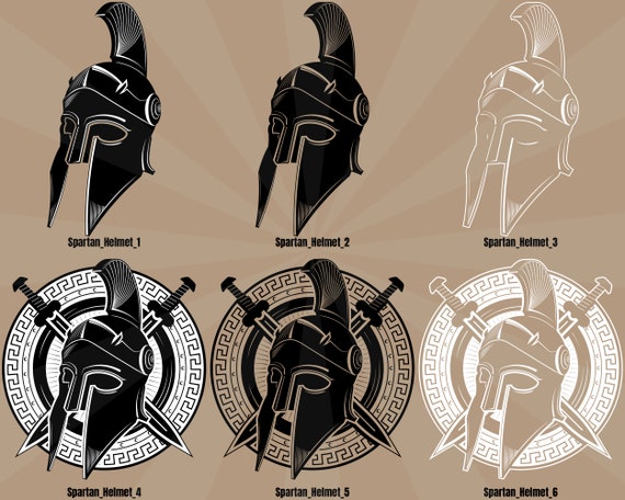 Spartan helmet with swords and wings on a white background. • wall stickers  white, warrior, war | myloview.com