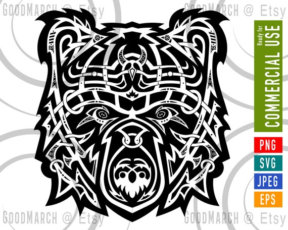 Celtic Mother Bear Logo Svg Eps Png Jpeg Vector Artwork Etsy