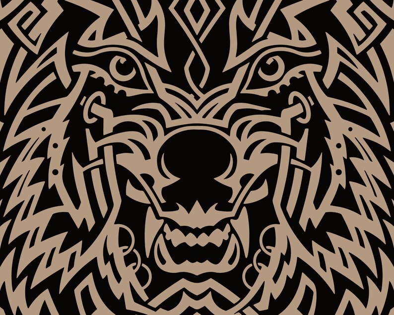 Celtic Werewolf Viking Tattoo Logo svg eps png jpeg Vector Art | Etsy