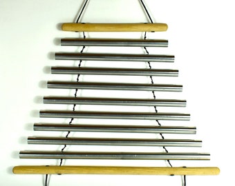 Jeu de tubes sonores - 432 Hz - Swinging Chime 9 tubes sonores - grand environ 70 cm - thérapie sonore du Népal pour la thérapie par massage sonore de méditation