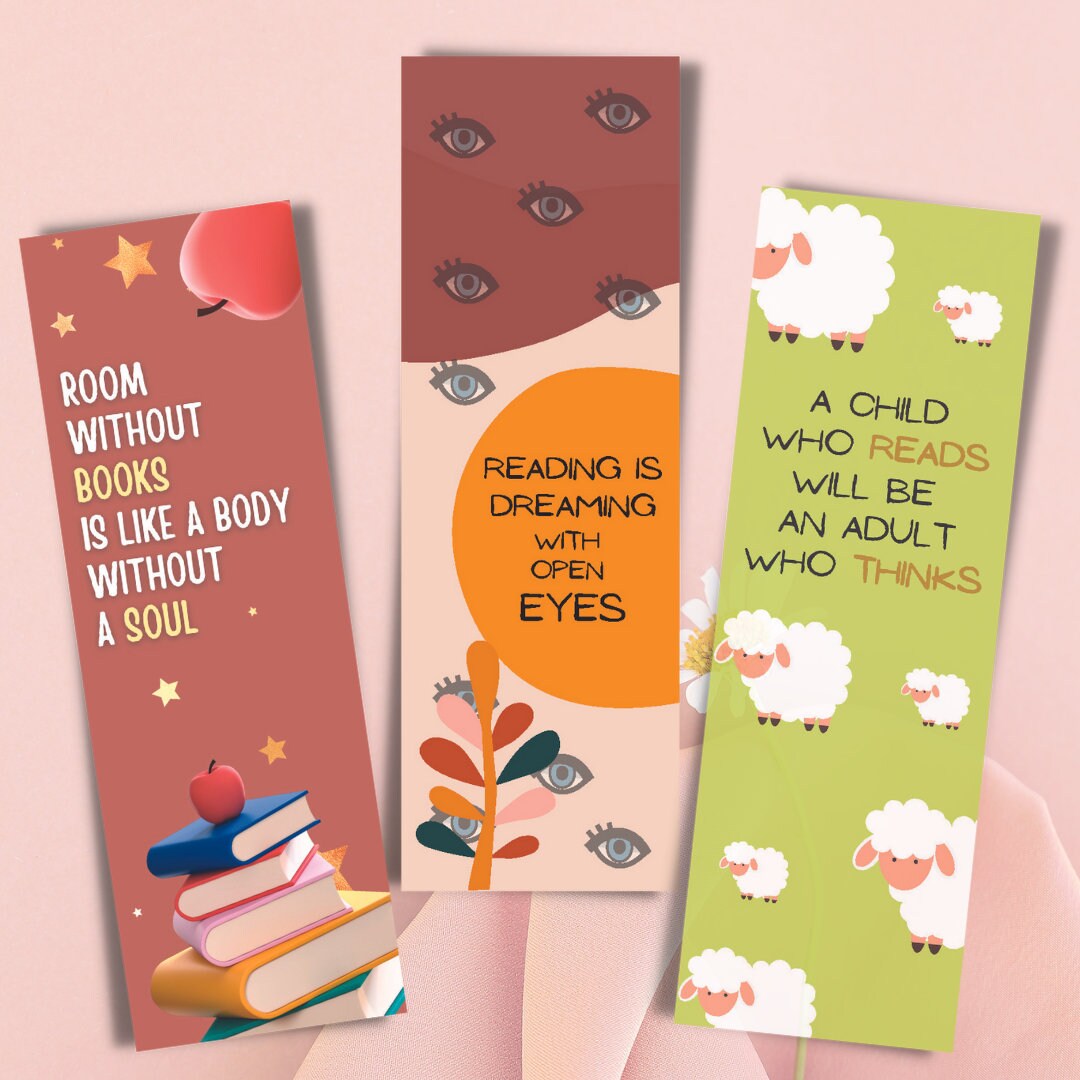 Printable Bookmarks | Set of 3 | Instant Digital Download Active - Etsy