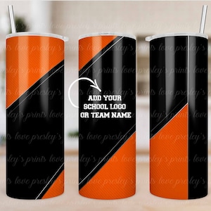 Orange Black School Sport Tumbler Template, Sublimation Tumbler Template, Sport Tumbler, High school tumbler, college sport tumbler template