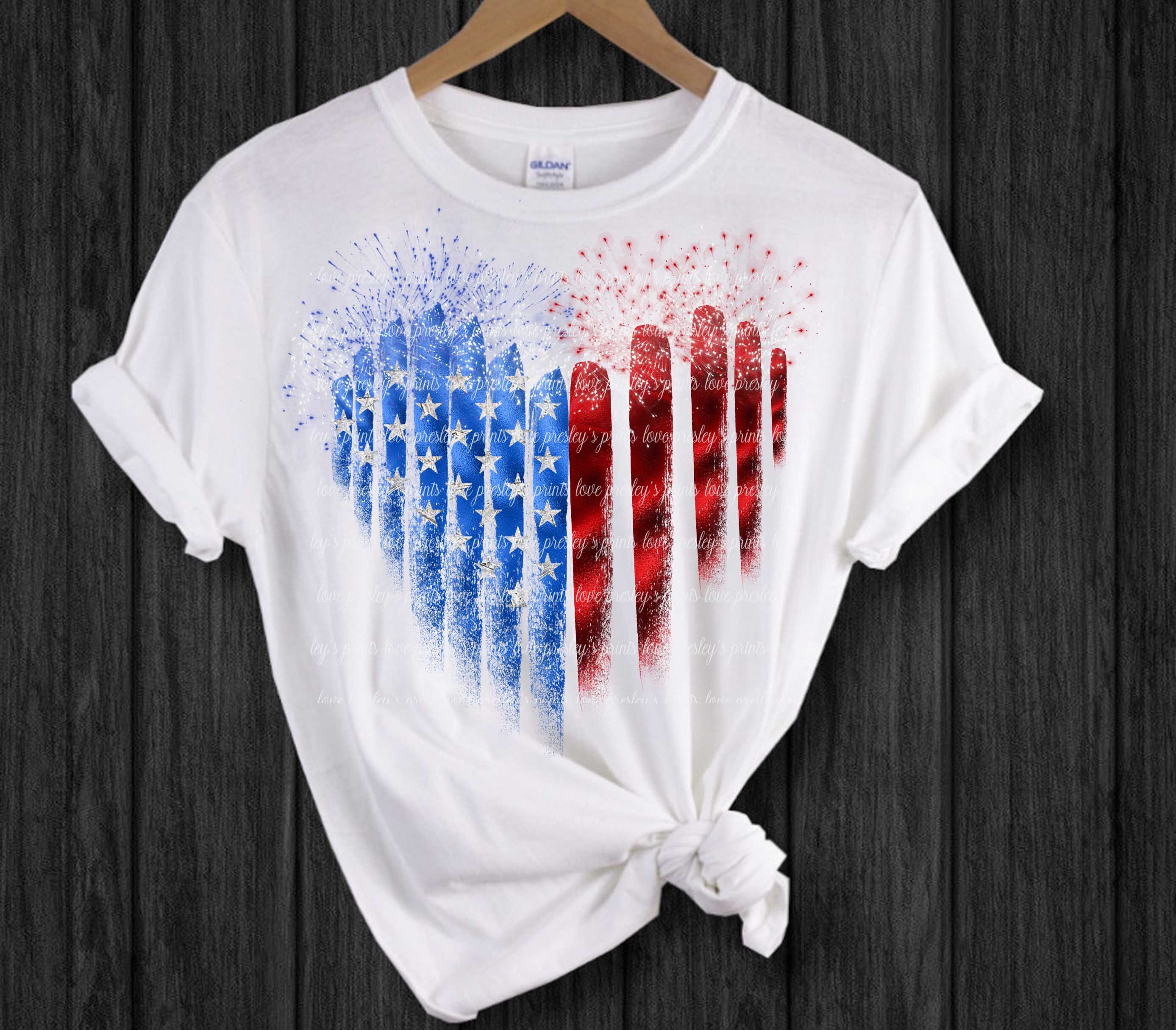 American flag heart png, Fourth of July t-shirt png, USA flag design …