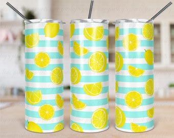 Lemon Pattern Tumbler Template, Summer Tumbler, Orange Glitter Tumbler Template, Tumbler Download, Sublimation PNG