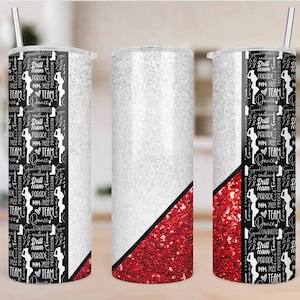 Weiß Rot Drill Team png, Drill Team Tumbler Becher Vorlage png, Instant download