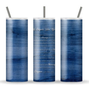 Papaw Tumbler Template, Father&#39;s Day Tumbler, Blue Wood Tumbler, Tumbler Template
