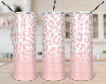 Blush Leopard Ombre Tumbler Template Wrap Sublimation template