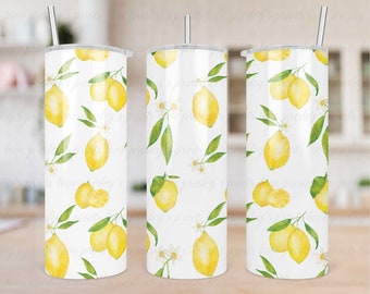 Lemon Pattern Tumbler Template,  Tumbler Template, Tumbler Download, Sublimation PNG