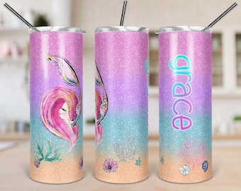Mermaid Tumbler Template, Sublimation Tumbler, Mermaid Tumbler Design, Sublimation Tumbler, Tumbler Wrap